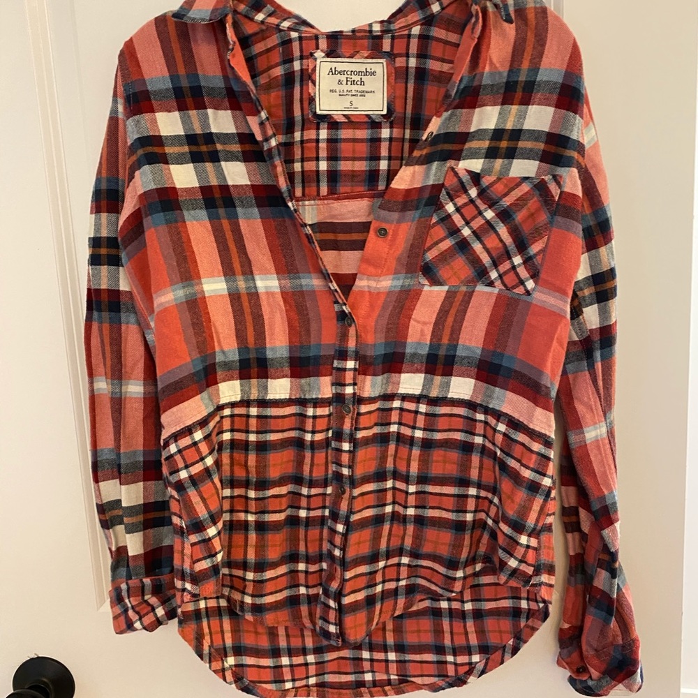 A&F PINK FLANNEL